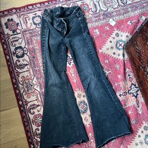Women's Black Flared Jeans